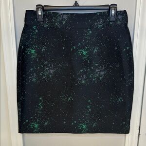 🌂NWT🌂RW&CO. Black Skirt with Green and Purple Accents
